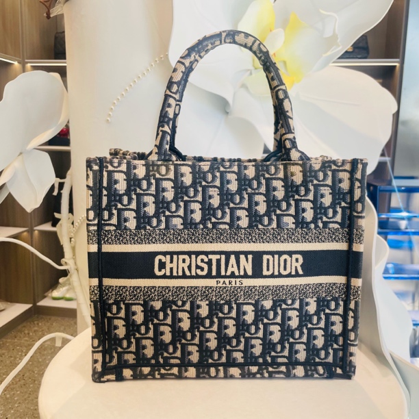 95新 DIOR/迪奥 Dior 小号老花tote，底长26