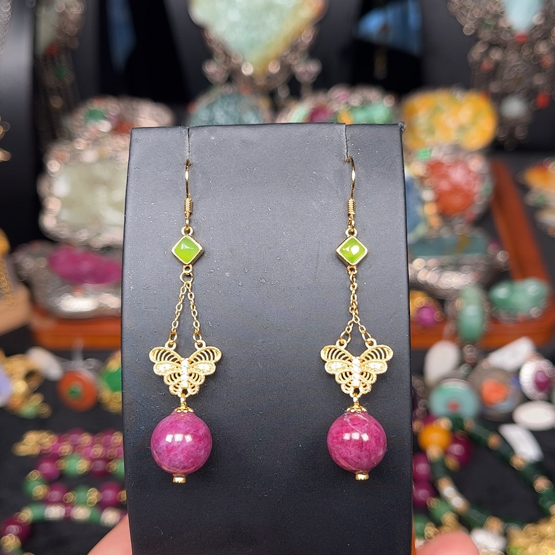 耳坠绿帘石未镶嵌新款福利