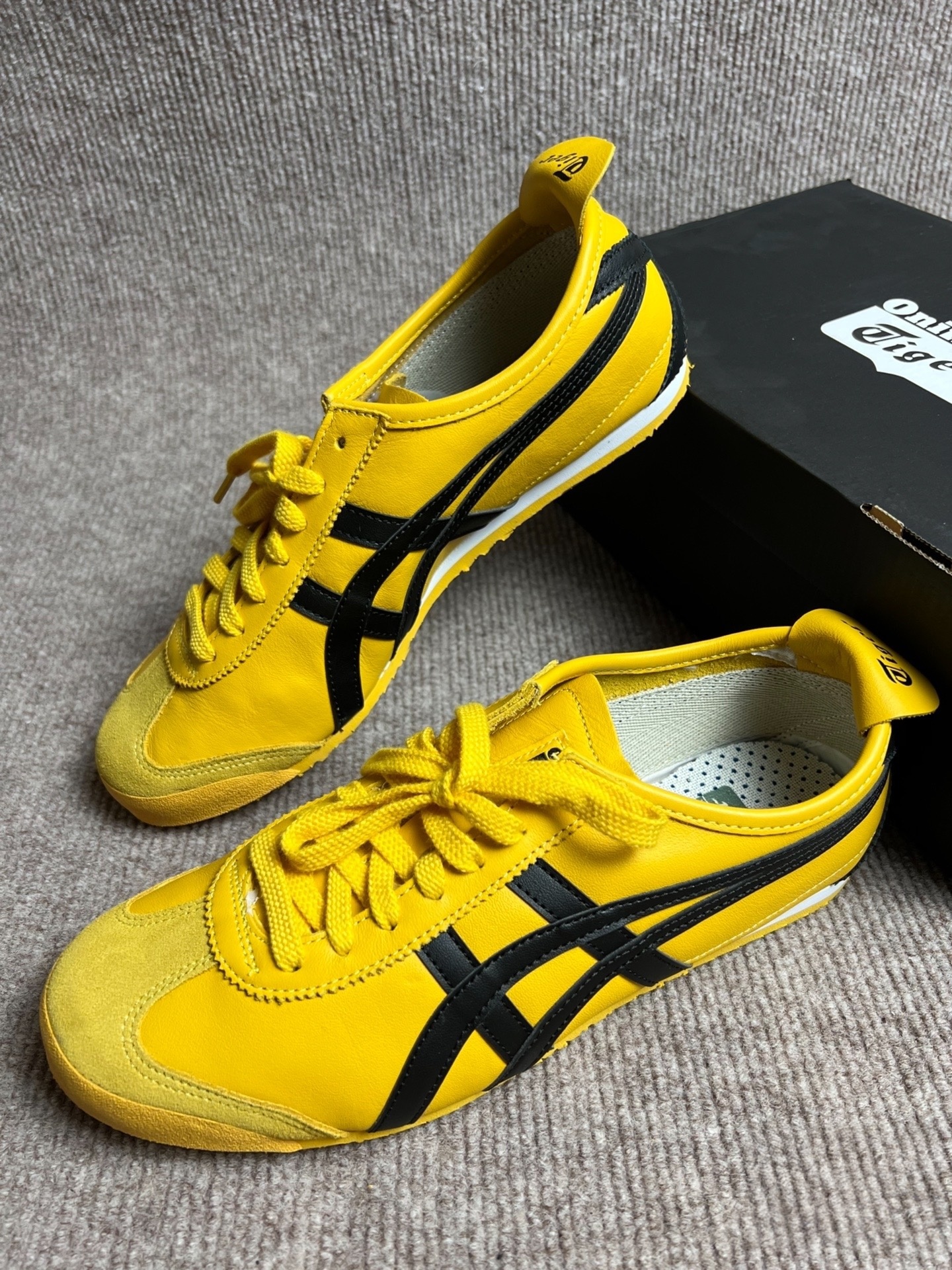 Onitsuka Tiger鬼塚虎 MEXICO百搭低帮男女款黄色休闲鞋官方正品