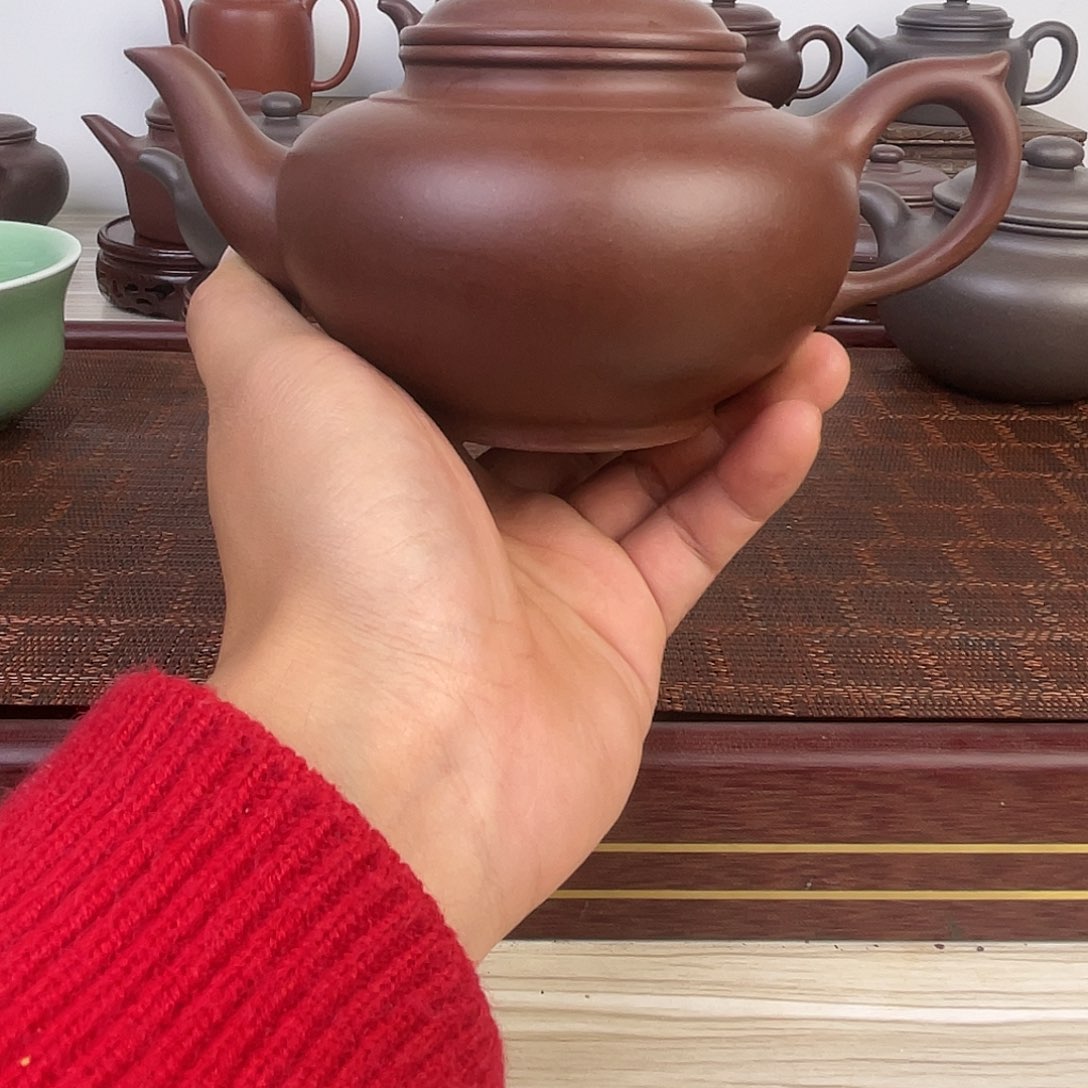 紫砂茶壶完美老紫泥笑樱
