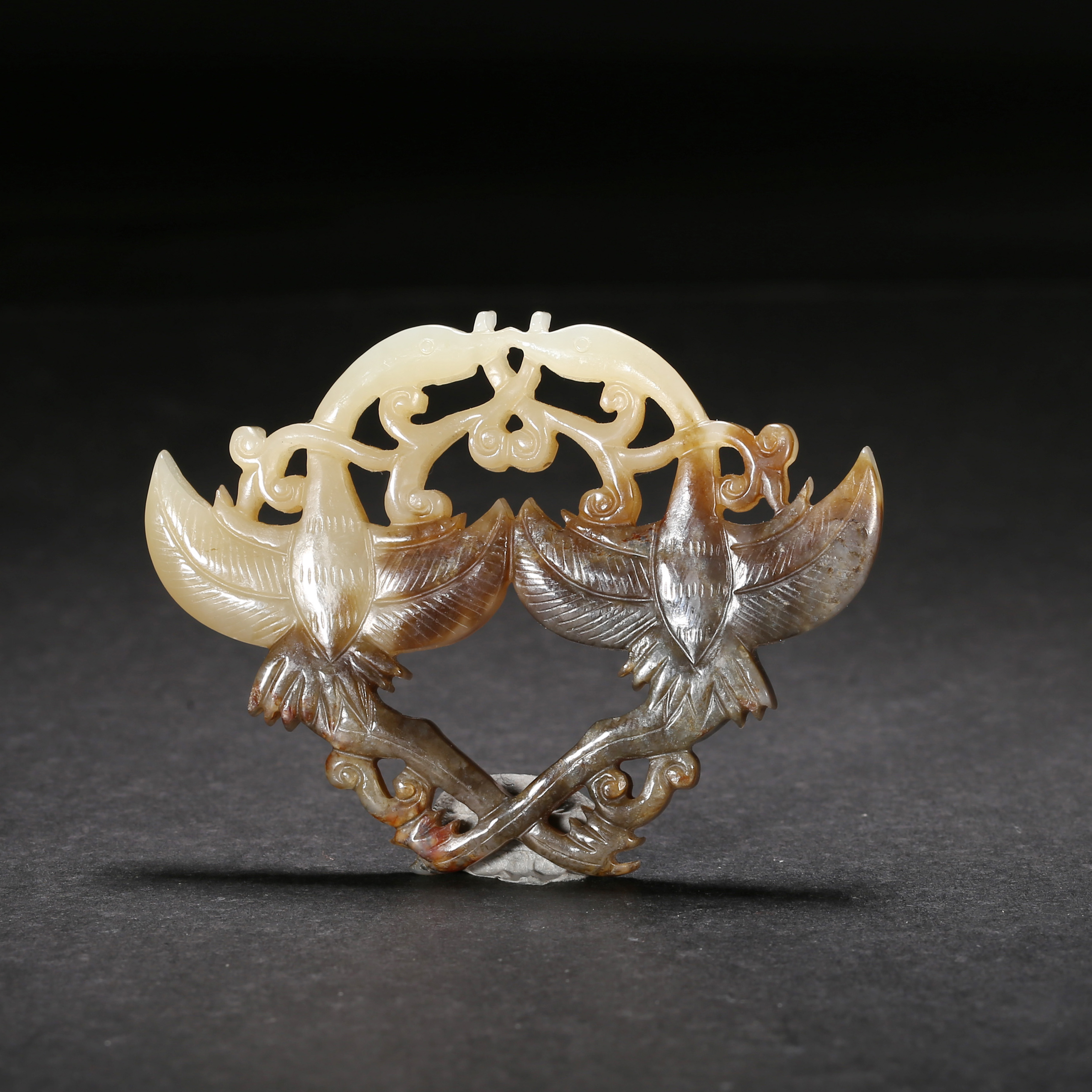 清代*糖玉双鹤佩/10JTY3268/和田玉【北京文博】