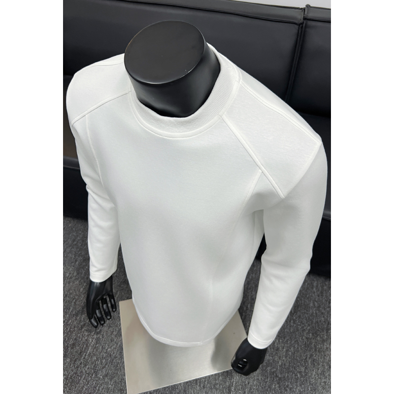 270g曼巴棉cleanfit美式解构拼接长袖t恤男秋季宽松圆领套头卫衣