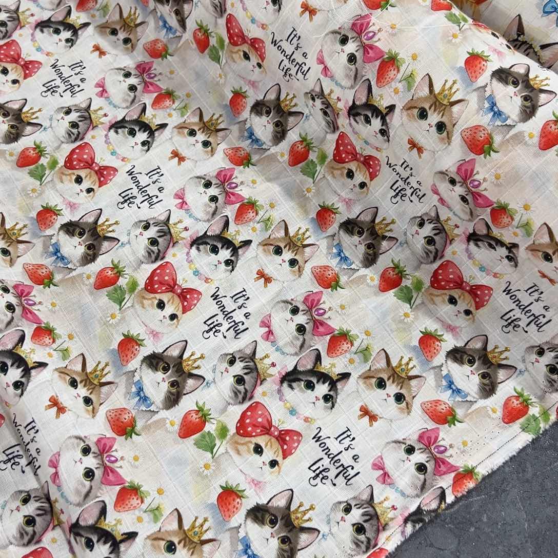 一米价纯棉双层纱1.4米宽果子布艺E