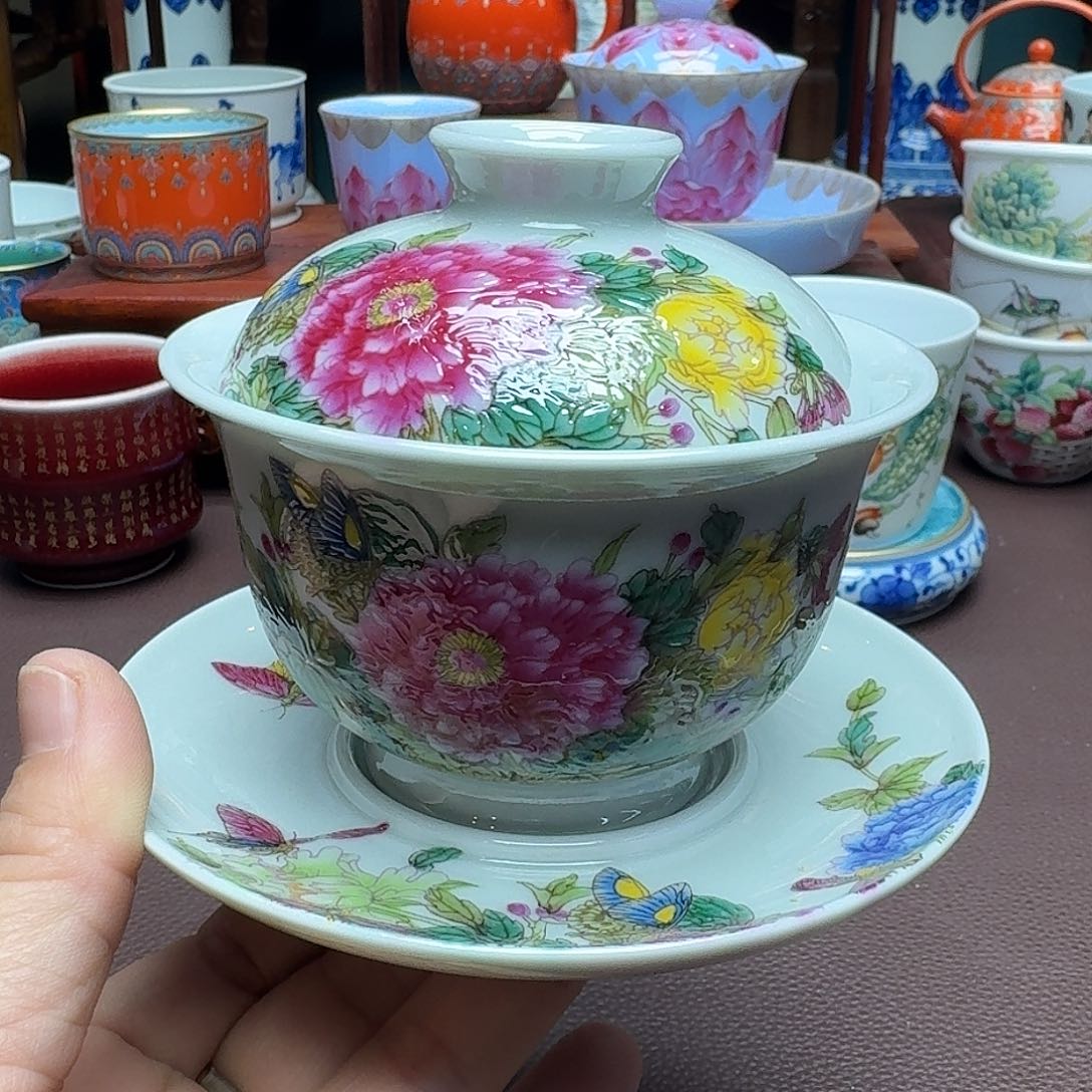 瓷片景德镇仿古手工制作精品展示