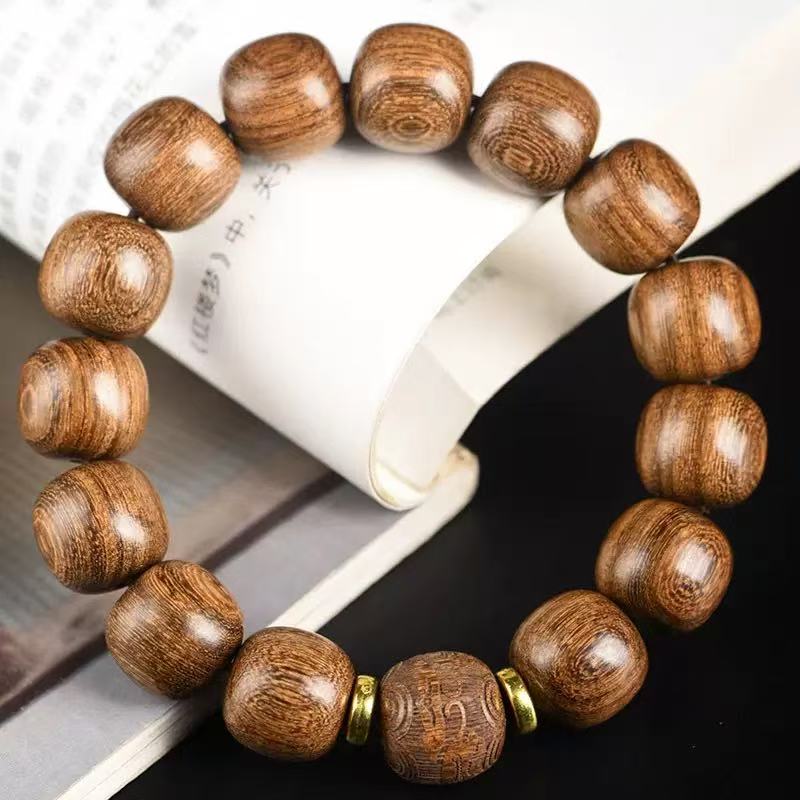 非金属木质手链 金丝老型珠手串