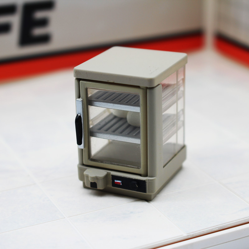 Dollhouse娃娃屋微缩便利店早餐加热保温柜 迷你仿真包子机