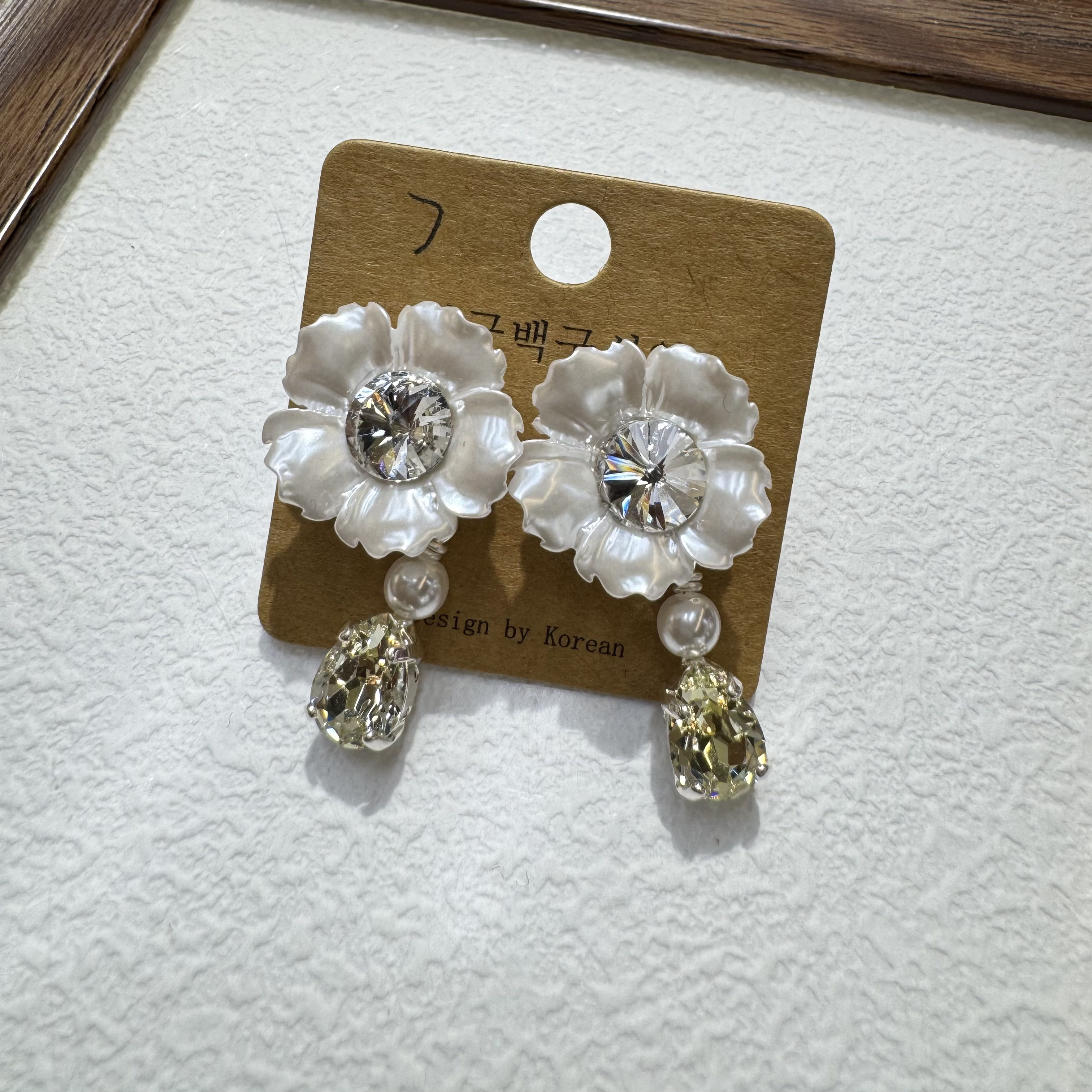 铜合金仿珍珠耳饰 1991施家珠单款单链接耳环792