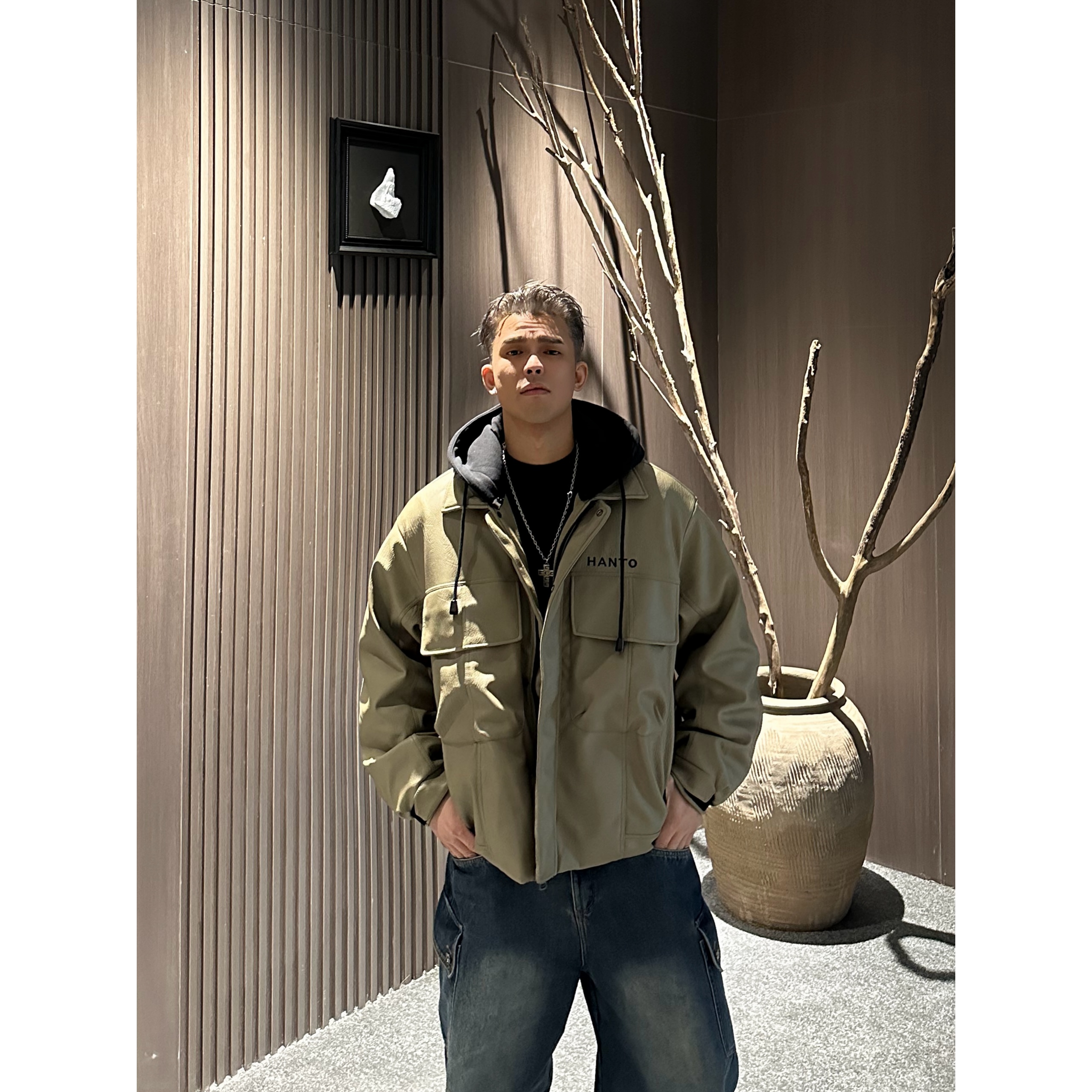 【Mark光头】新国标90鸭绒连帽羽绒服户外工作百搭情侣外套2033