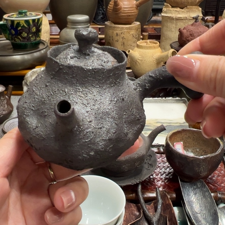 陶壶柴烧手捏茶器茶器