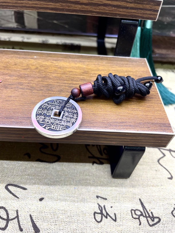 吊坠足银 山鬼花钱（小号）复古男女吊坠17克