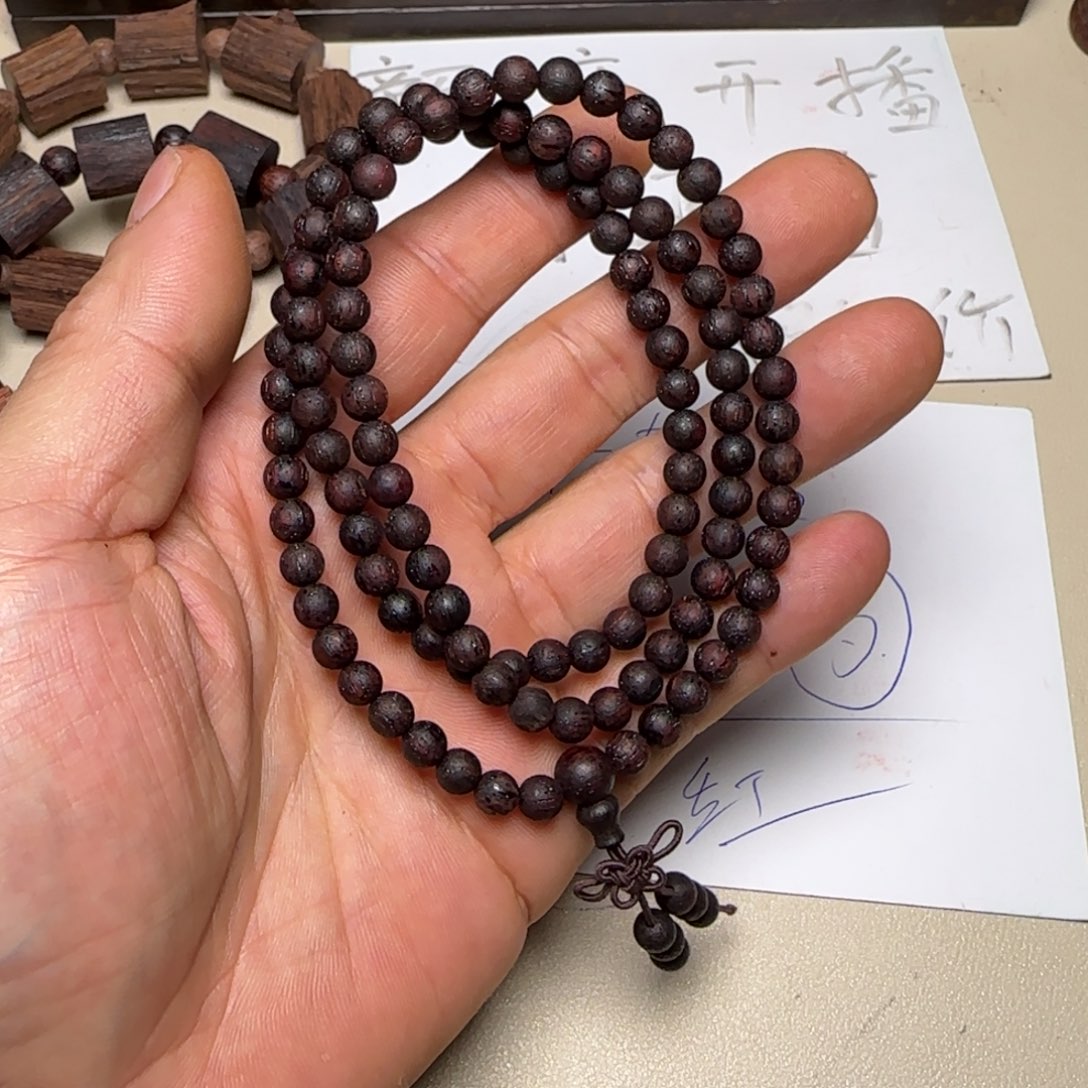 降真香其他降真香红油0.6*108圆珠手串