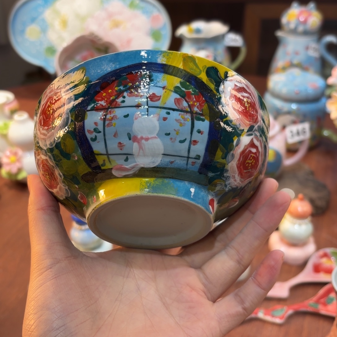 景德镇手绘高温釉下彩陶瓷茶具