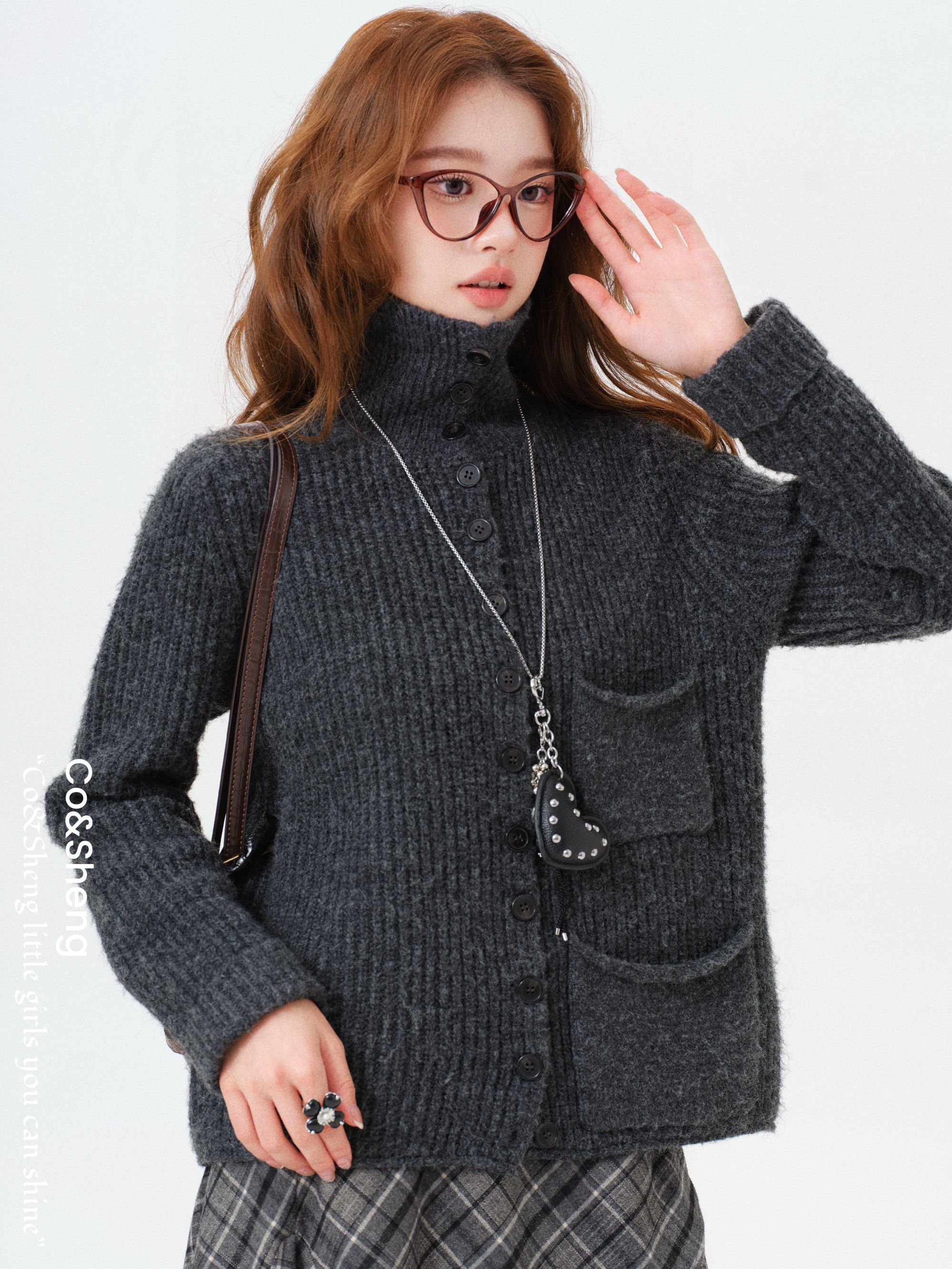 暖域高领/co&sheng小个子保暖羊毛时尚翻领高领上衣毛衣毛针织衫