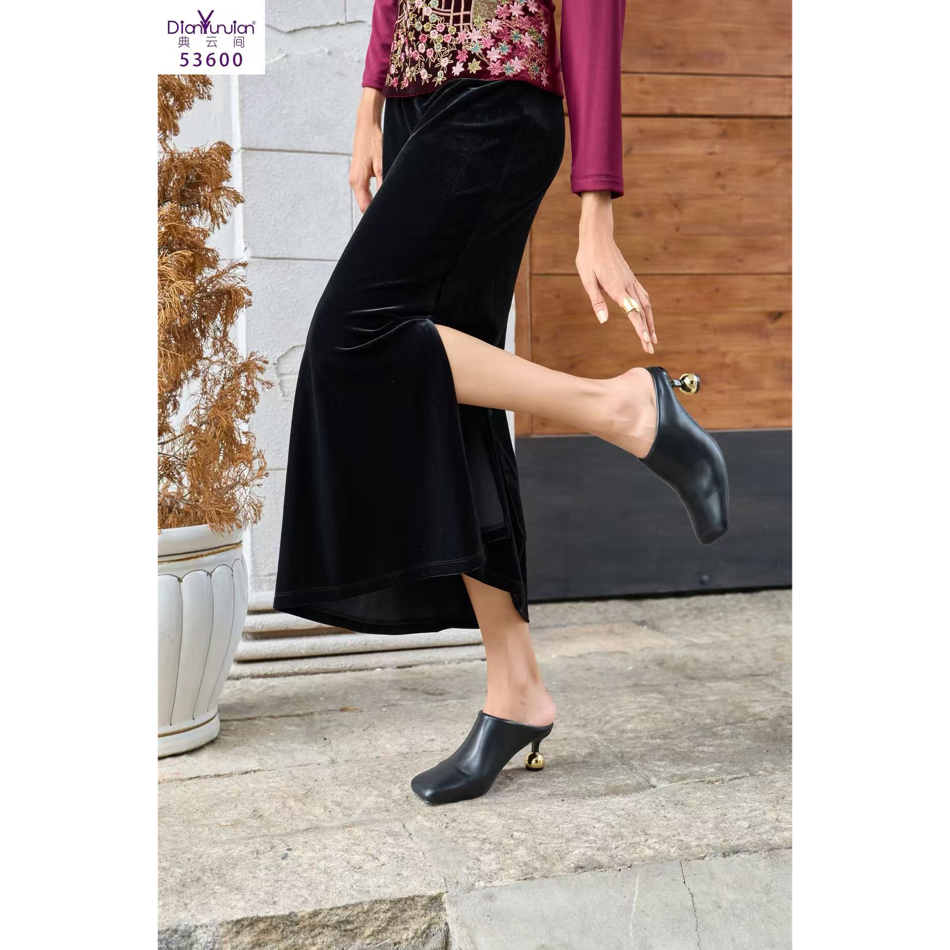 53600侧开叉小A字半身裙气质百搭秋冬款