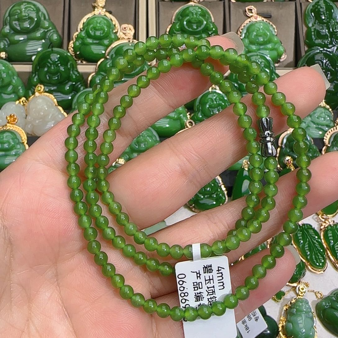 和田玉（碧玉）项链未镶嵌