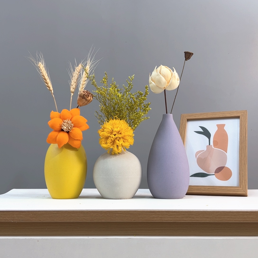 摆件不带画框 花瓶带花高度20-30厘米左右