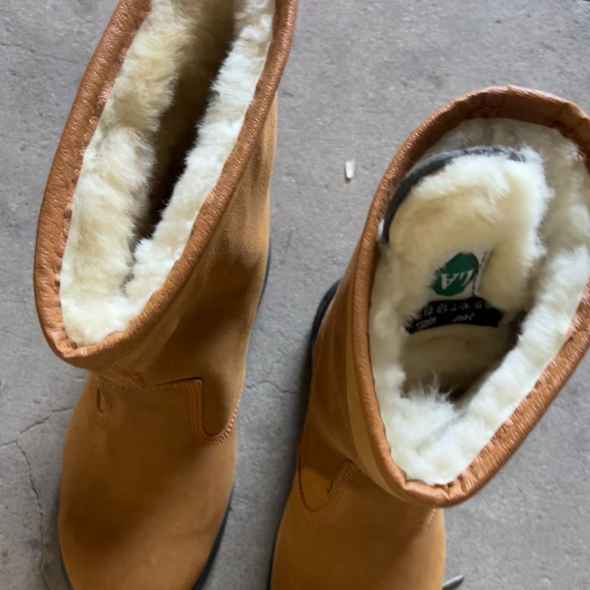 防静电牛皮高筒保暖御寒加绒加厚劳保雪地靴