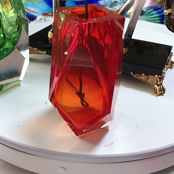 水晶花瓶高13厘米口径3厘米