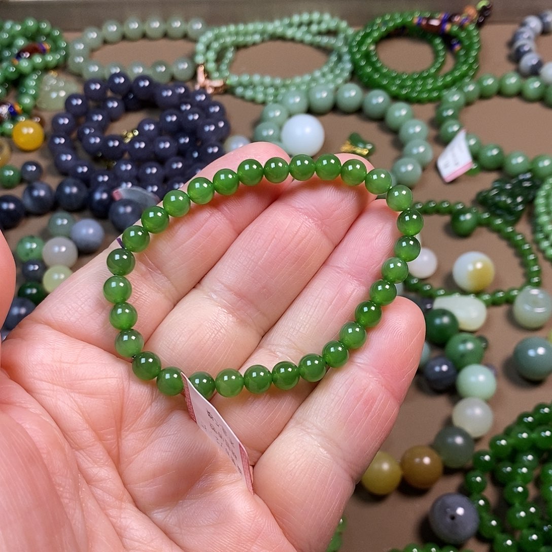 和田玉6mm手串未镶嵌