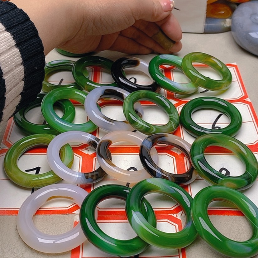 【闪购商品】未镶嵌玛瑙/玉髓珠宝半成品d****w