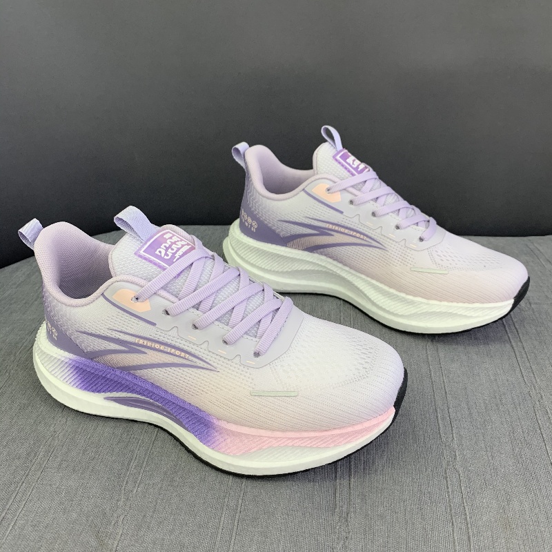 四季运动鞋女新款软底不累脚轻便跑步鞋网面透气百搭女鞋2025新款