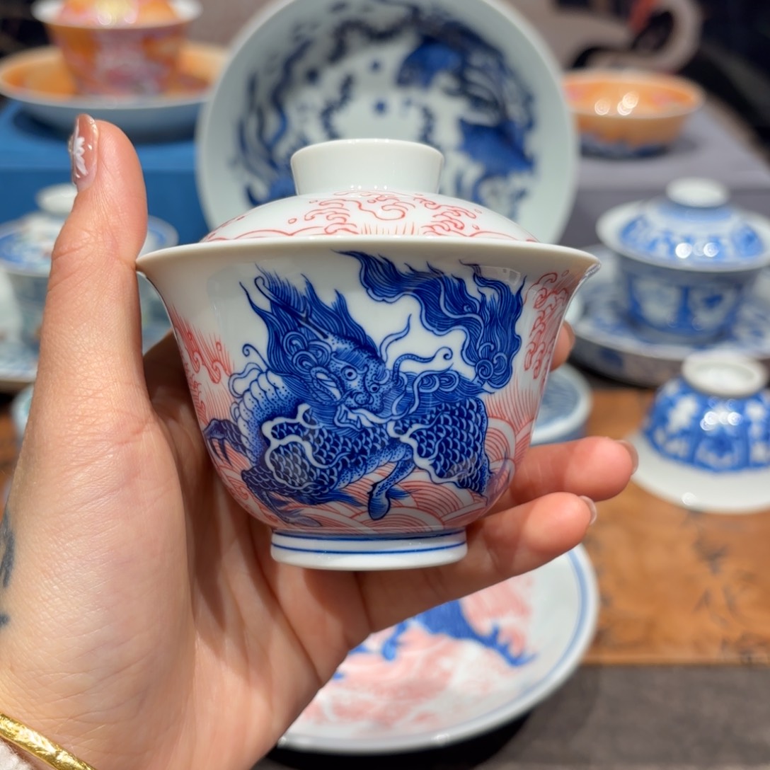 瓷片手工手绘陶瓷茶具
