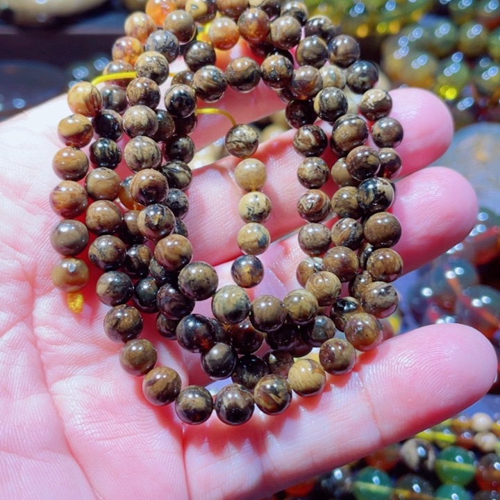 未镶嵌琥珀手链天然