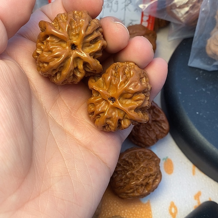 ㊣***ヤ文玩核桃把件苹果36