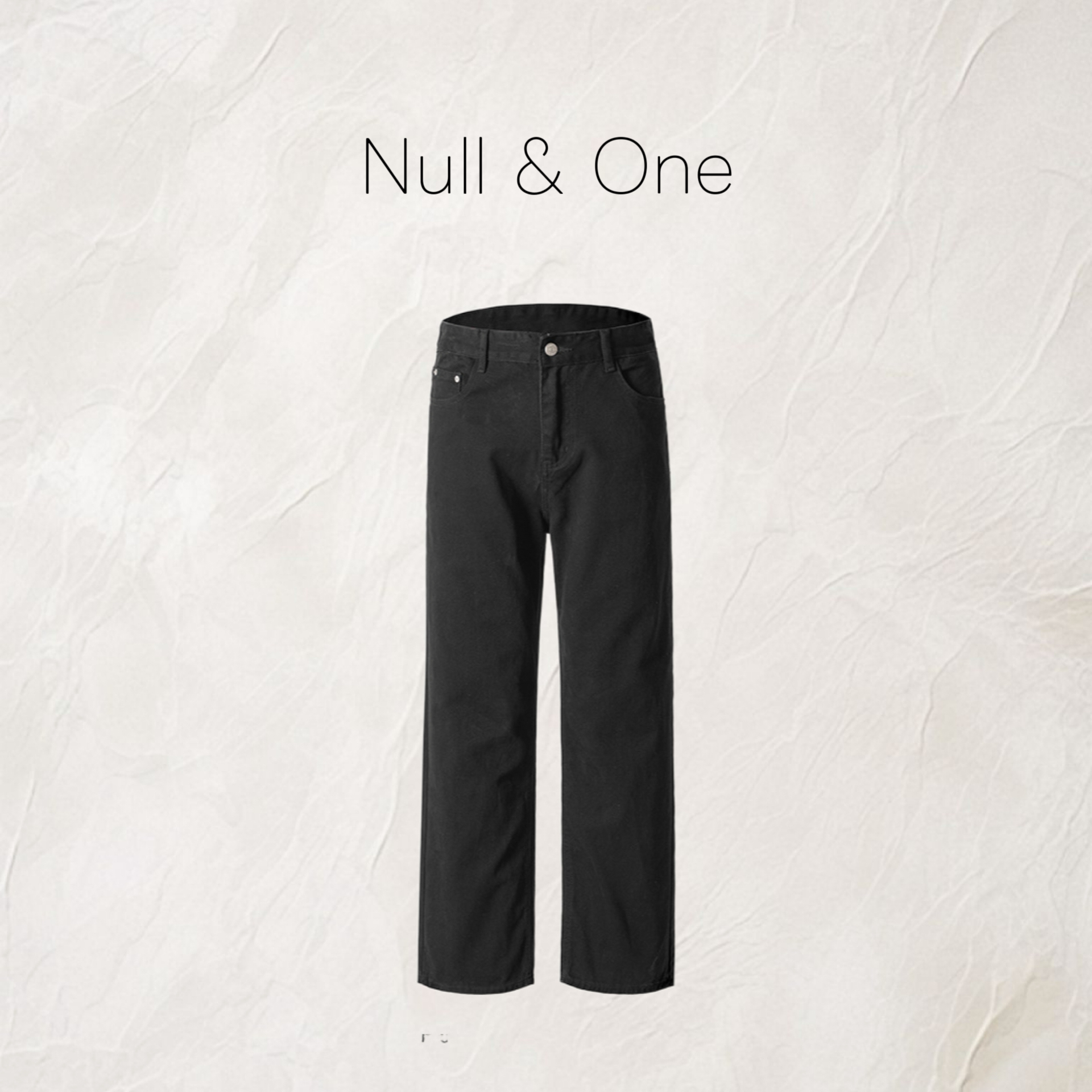 Null＆One 秋冬2025纯棉水洗直筒牛仔裤男款复古长裤宽松休闲裤