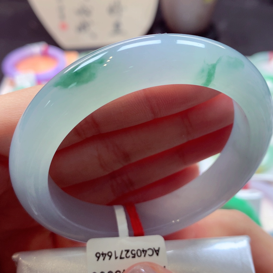 翡翠手镯未镶嵌16正圈77