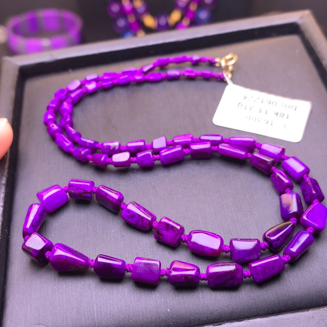 苏纪石（舒俱来）18K金镶嵌项链