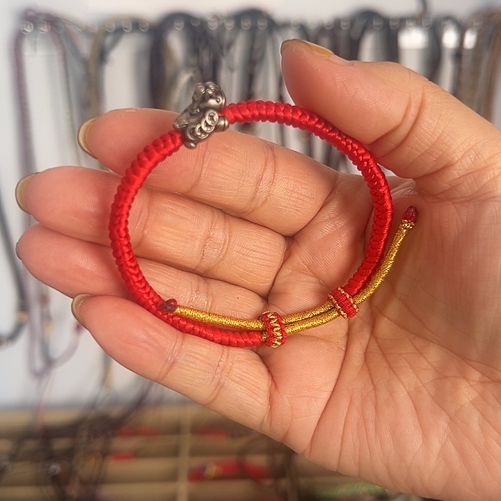 手工编织手链925银