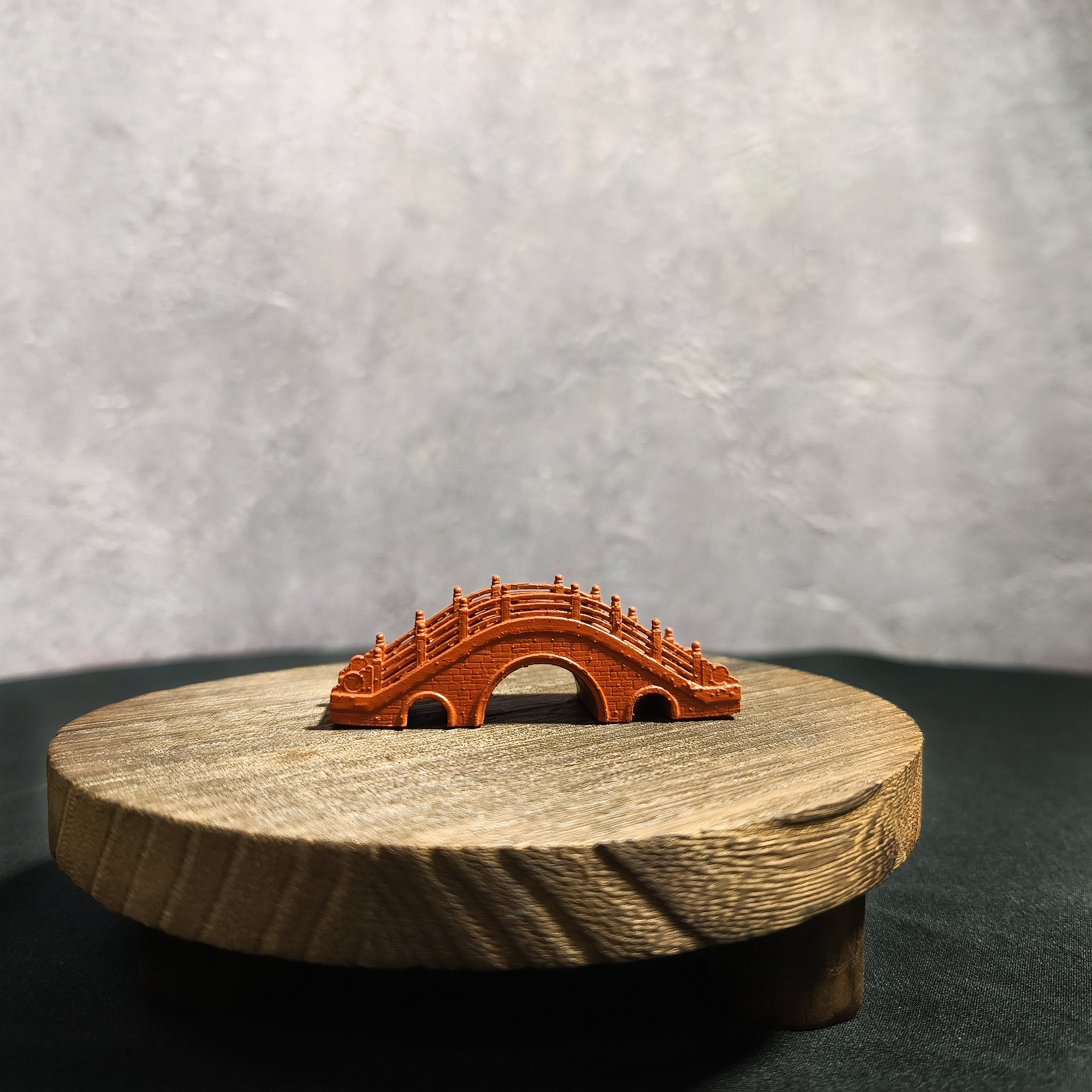 拱桥中式小桥廊桥微景观桥模型仿真造景鱼缸假山造景摆件古建筑