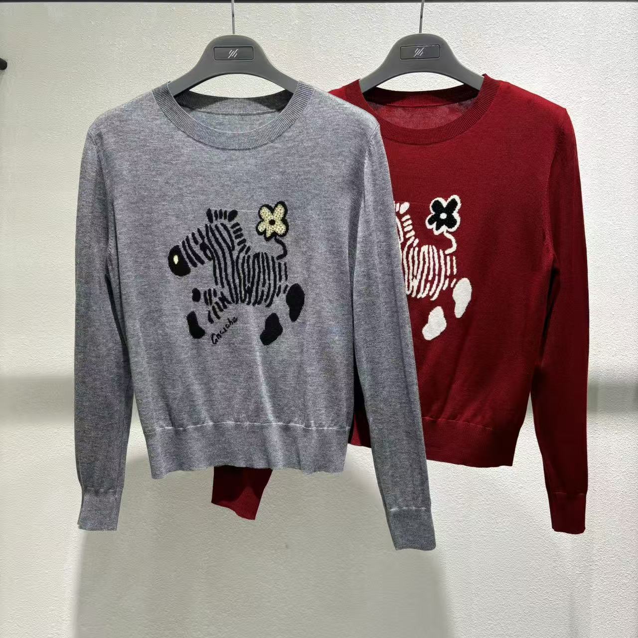 艺燕-趣味‘马上有钱’绵羊毛衫516579