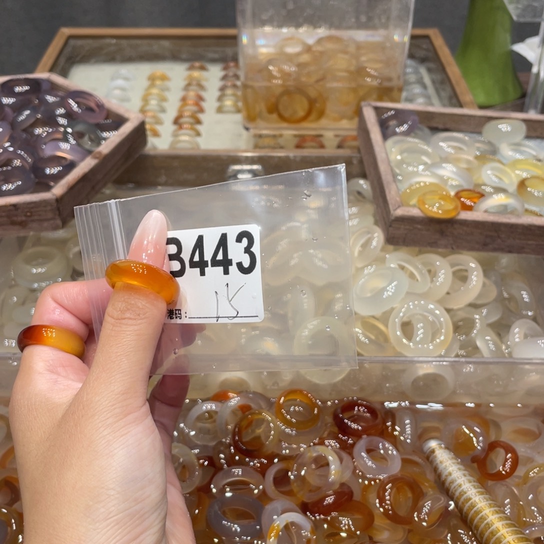 玛瑙/玉髓未镶嵌戒指443