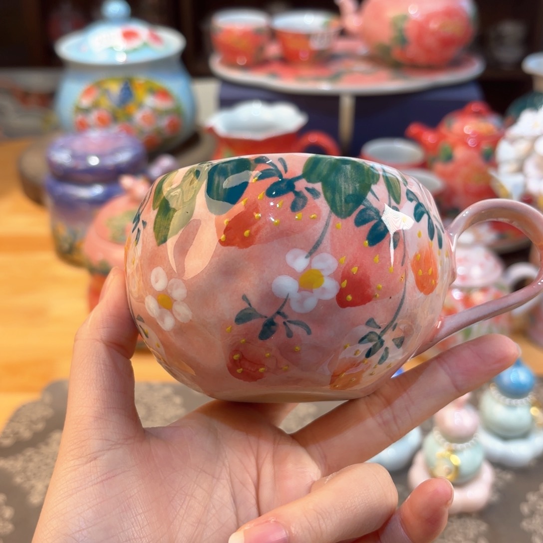 景德镇手绘高温釉下彩陶瓷茶具