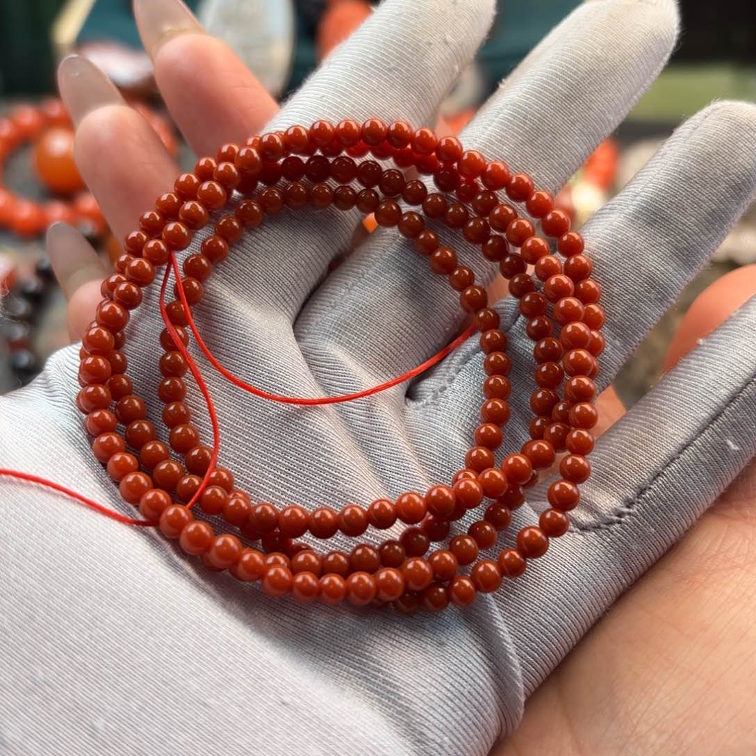 南红玛瑙手链未镶嵌