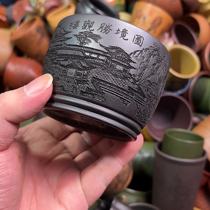 紫砂茶杯全手工紫砂主人杯