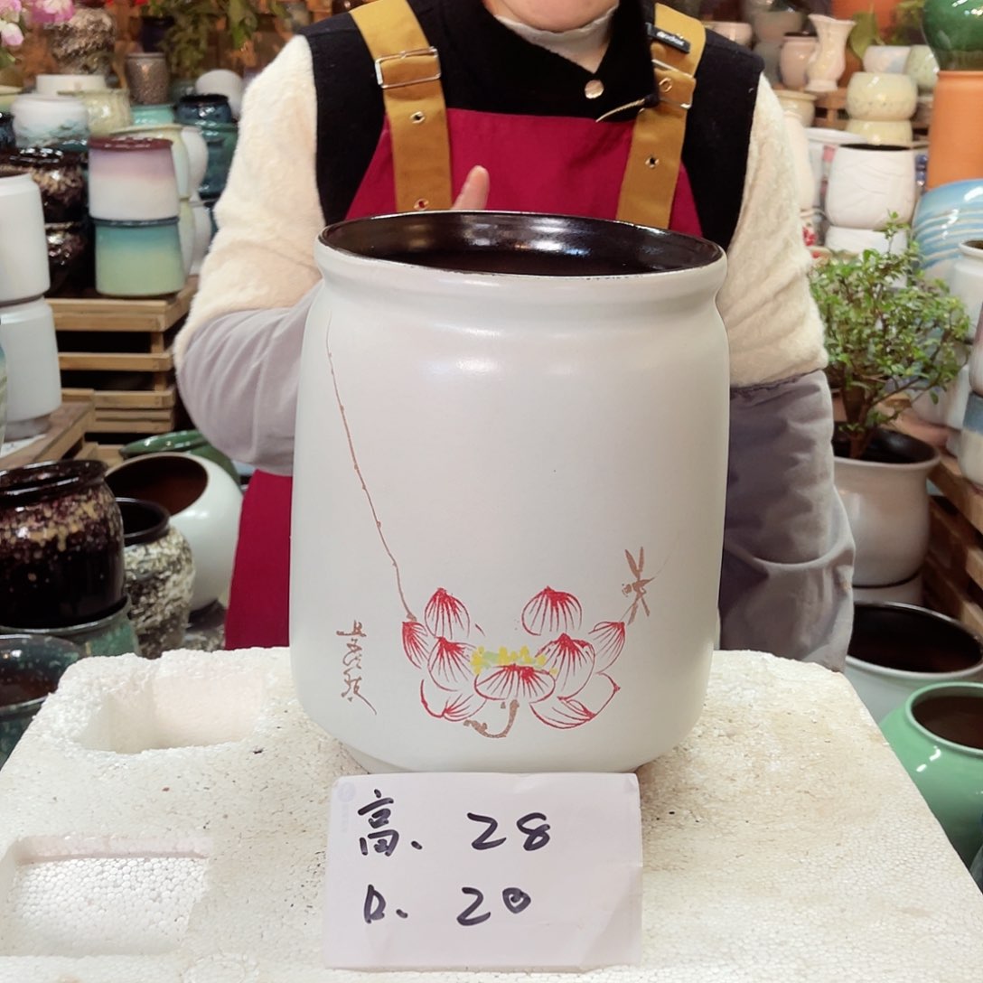 紫砂花盆高度28口径20