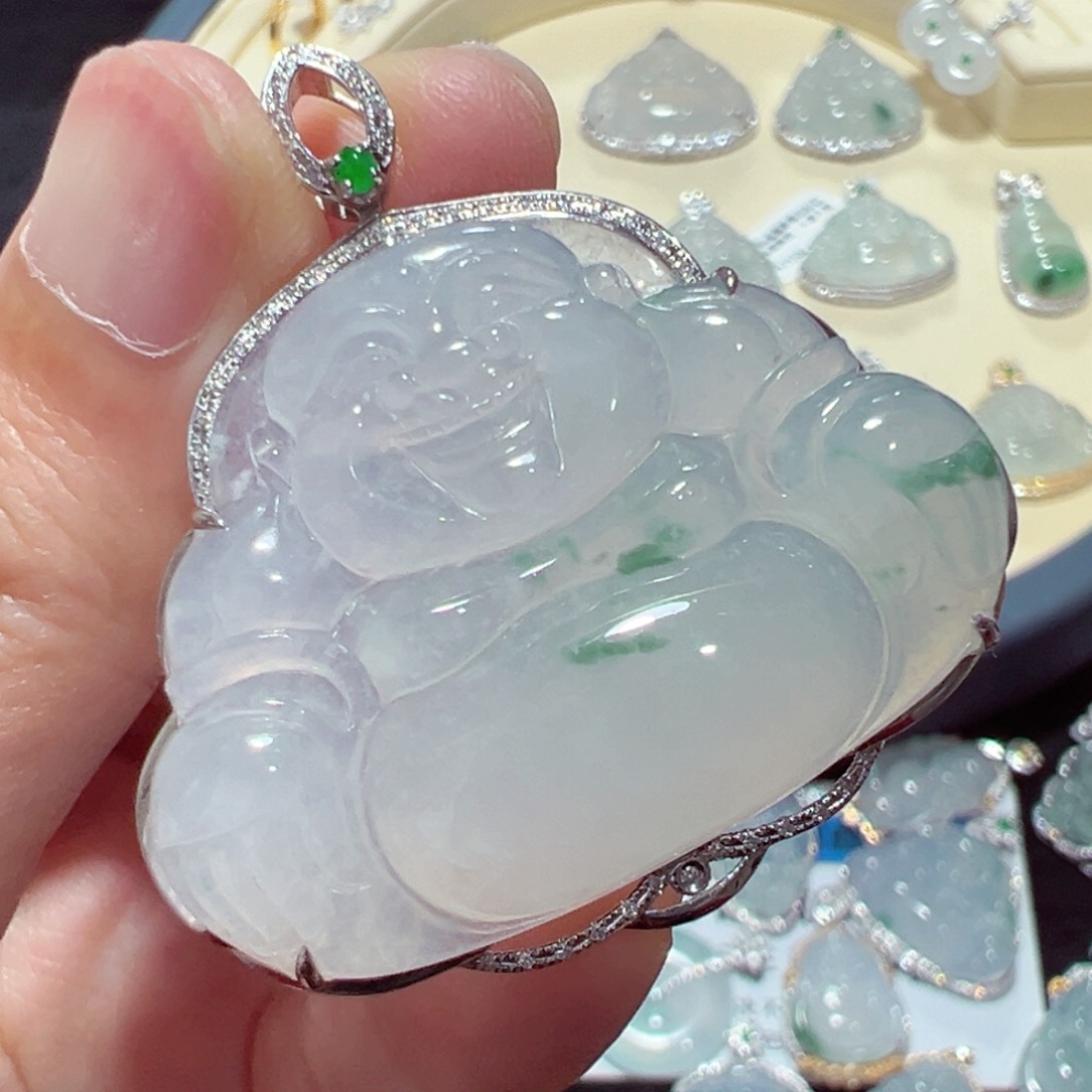 翡翠颈饰18K金镶嵌4****1吊坠