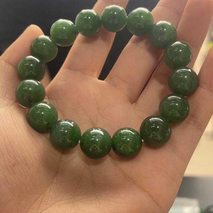 手串未镶嵌和田玉碧玉手串