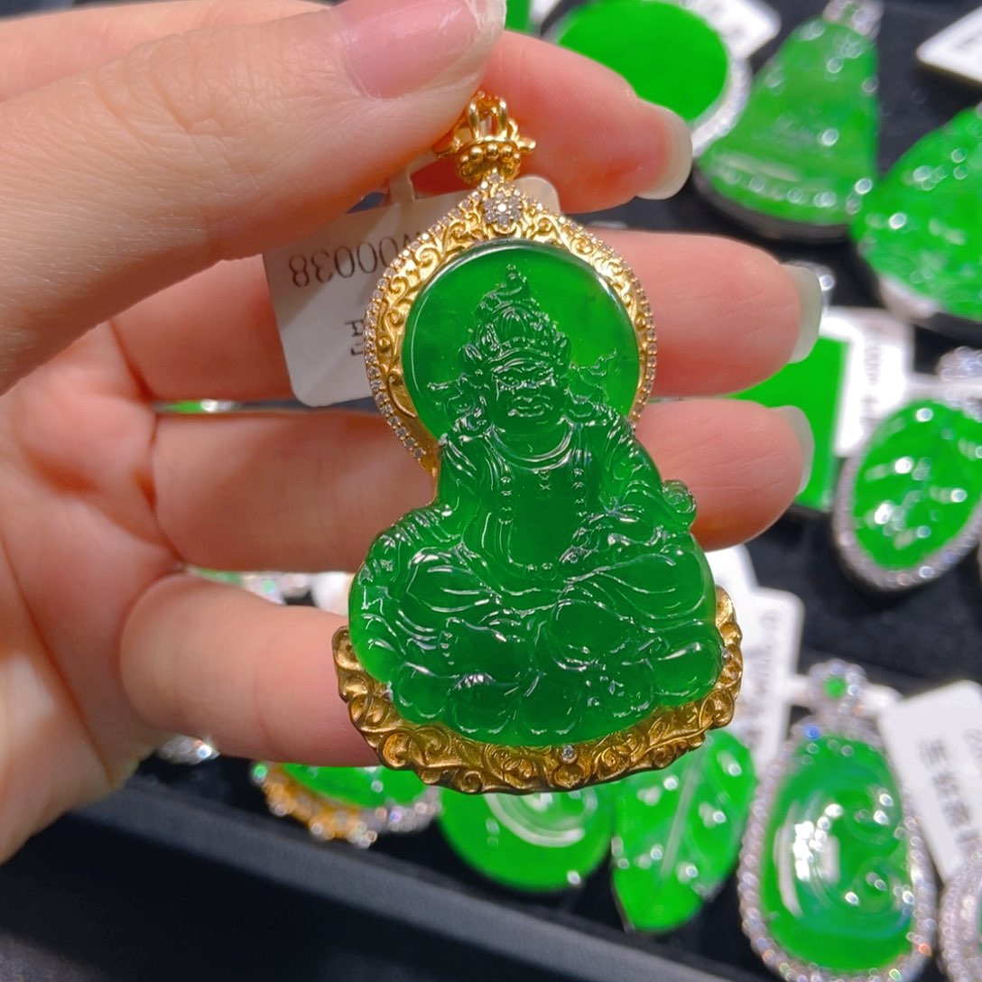 翡翠吊坠(不含链)银S925镶嵌