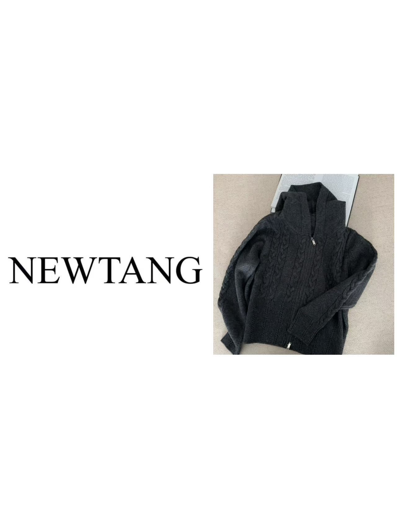 【麻花帽衫】175女外穿长袖百搭竖条麻花帽衫毛衣