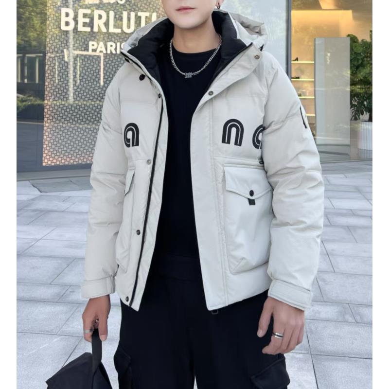 冬季新款时尚潮流休闲百搭连帽加厚保暖外套#8077