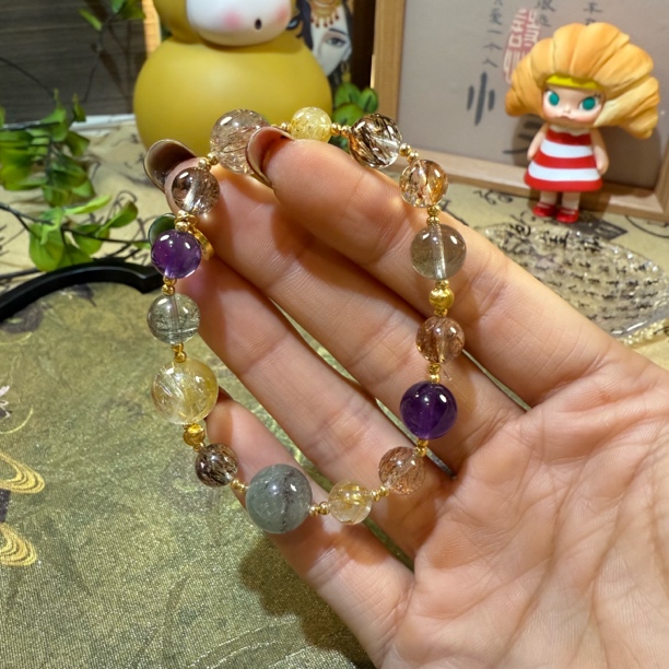 铜合金手链 小精品金发超七半盆百搭时尚