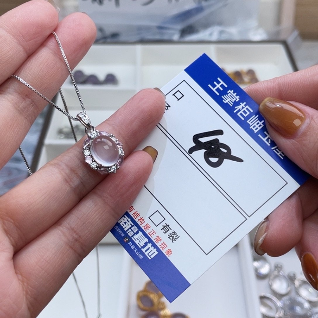 水晶银S925镶嵌颈饰