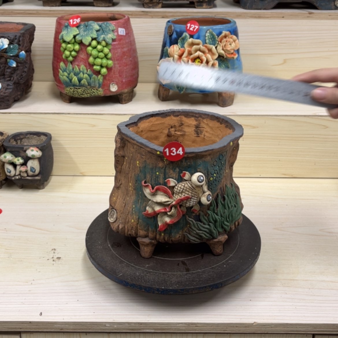 【闪购商品】紫砂花盆134号内口15×14外高18