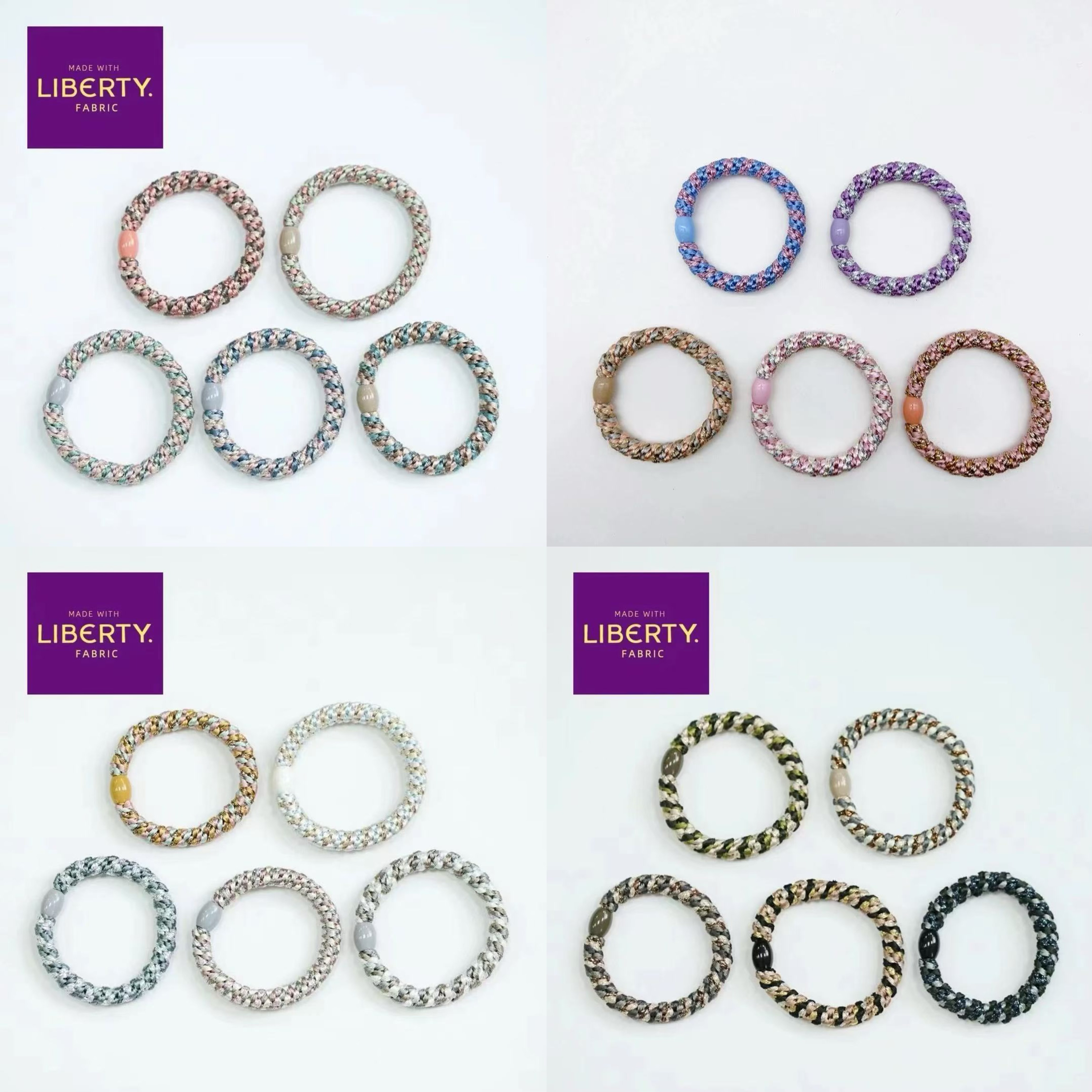 02533 利波提2025出英编织头绳组合5个装，四色