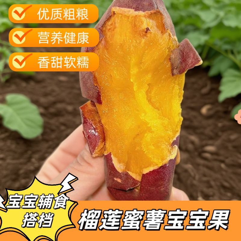 （小丫家）云南高山榴莲蜜薯宝宝辅食黄心糖心蜜薯粉糯香甜
