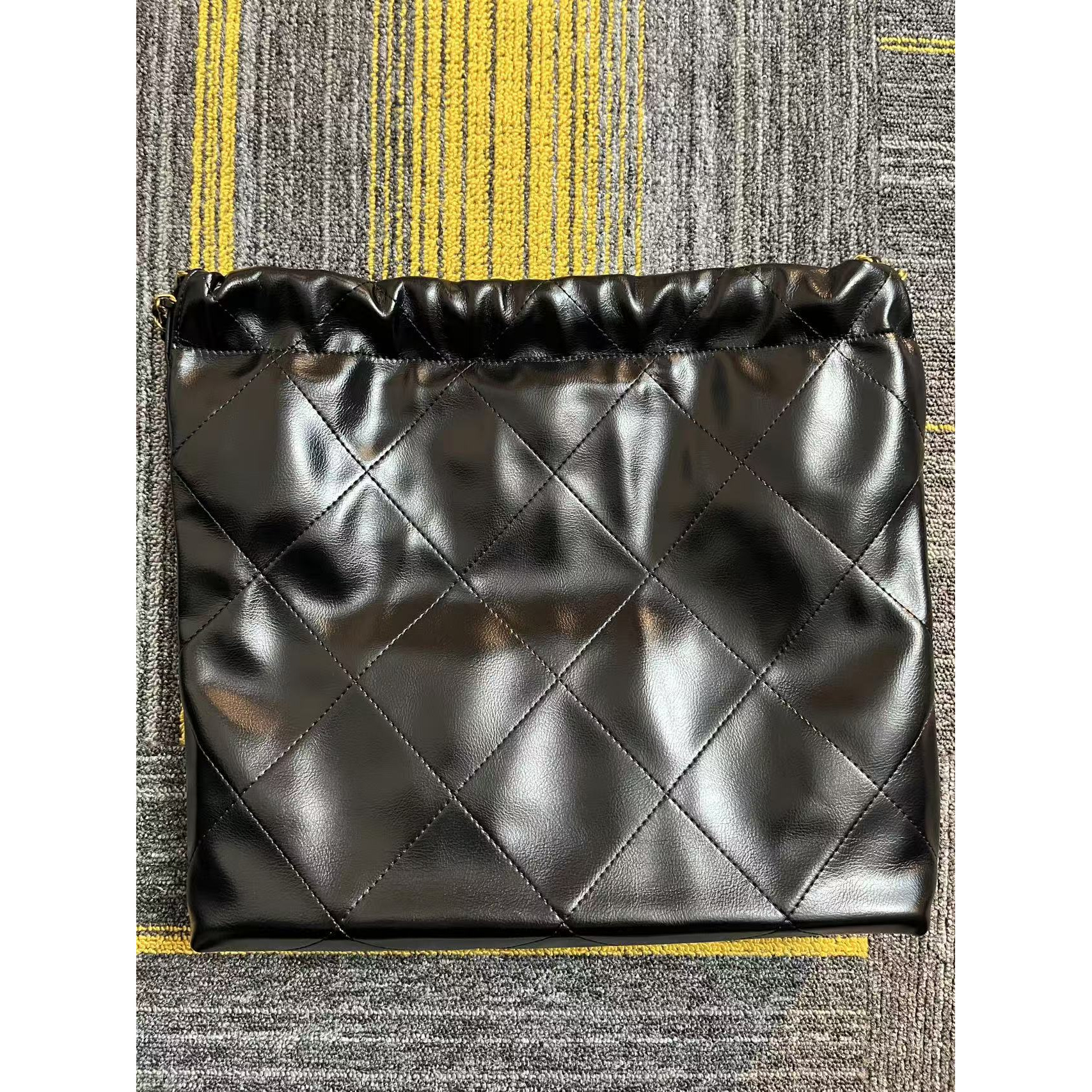 TOLEX2025新款手工时尚女包菱格大袋黑色百搭